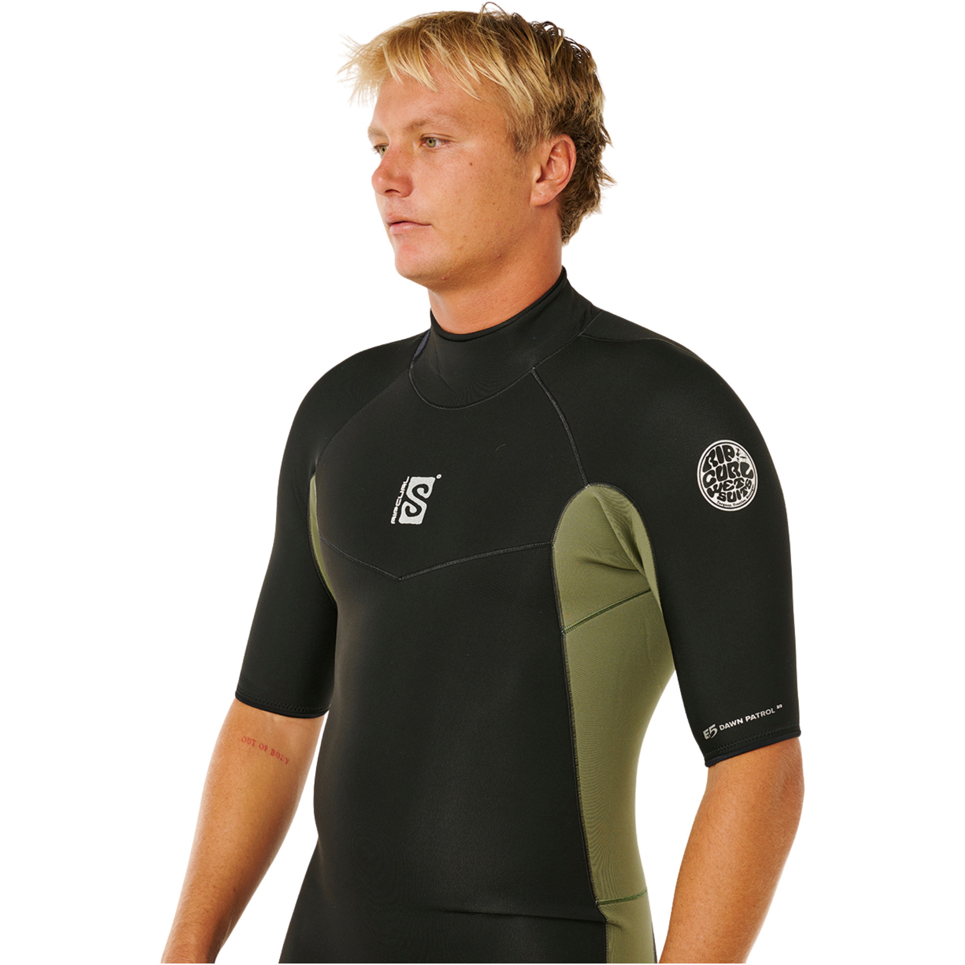 2026 Rip Curl Hommes Dawn Patrol 2mm Back Zip Shorty Combinaison N&eacute;opr&egrave;ne 11TMSP - Deep Cactus